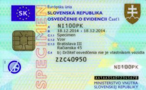 Szlovák forgalmi engedély