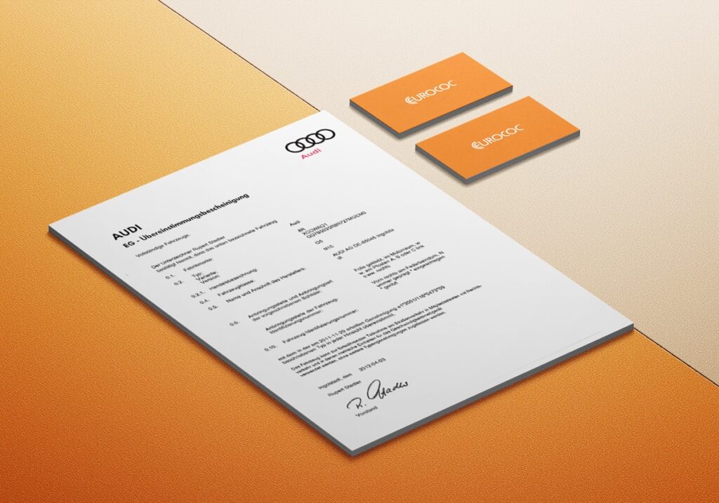 CoC okmány - Certificate of Conformity
