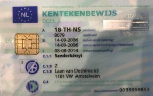 Holland plasztikkártya alapú forgalmi engedély