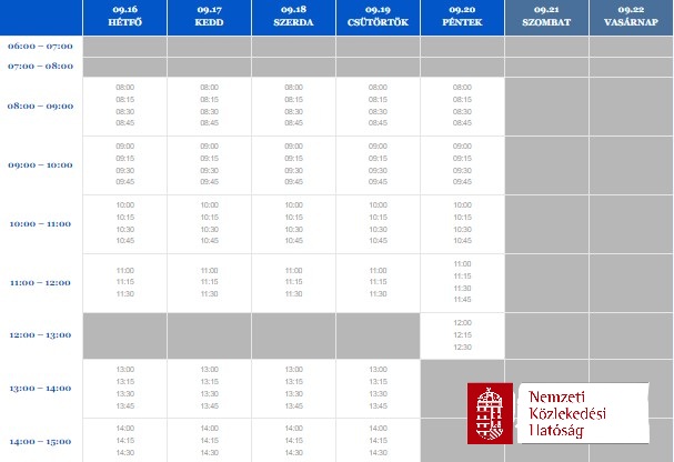 KPM vizsga (NKH) időpontfoglalás